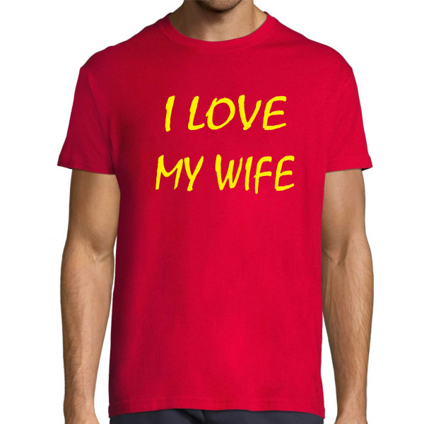 I love my wife - T-särk - punane